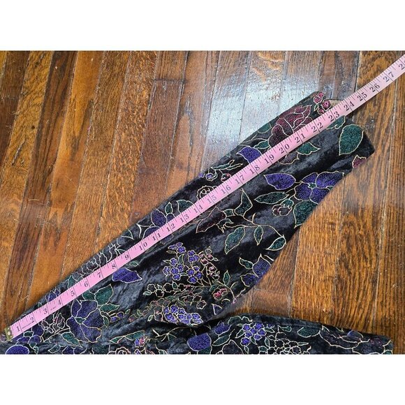 Vintage Velvet Victorian Vampy Floral Jacket - Picture 8 of 11